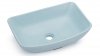 S.V.I.S. Design UMYWALKA 50 CM VIRGO BRUSHED - BARDZO JASNY KOBALTOWY, BEZ DEKORU, LAKIER MATOWY